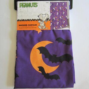 Snoopy Peanuts Halloween Dracula Shower Curtain
